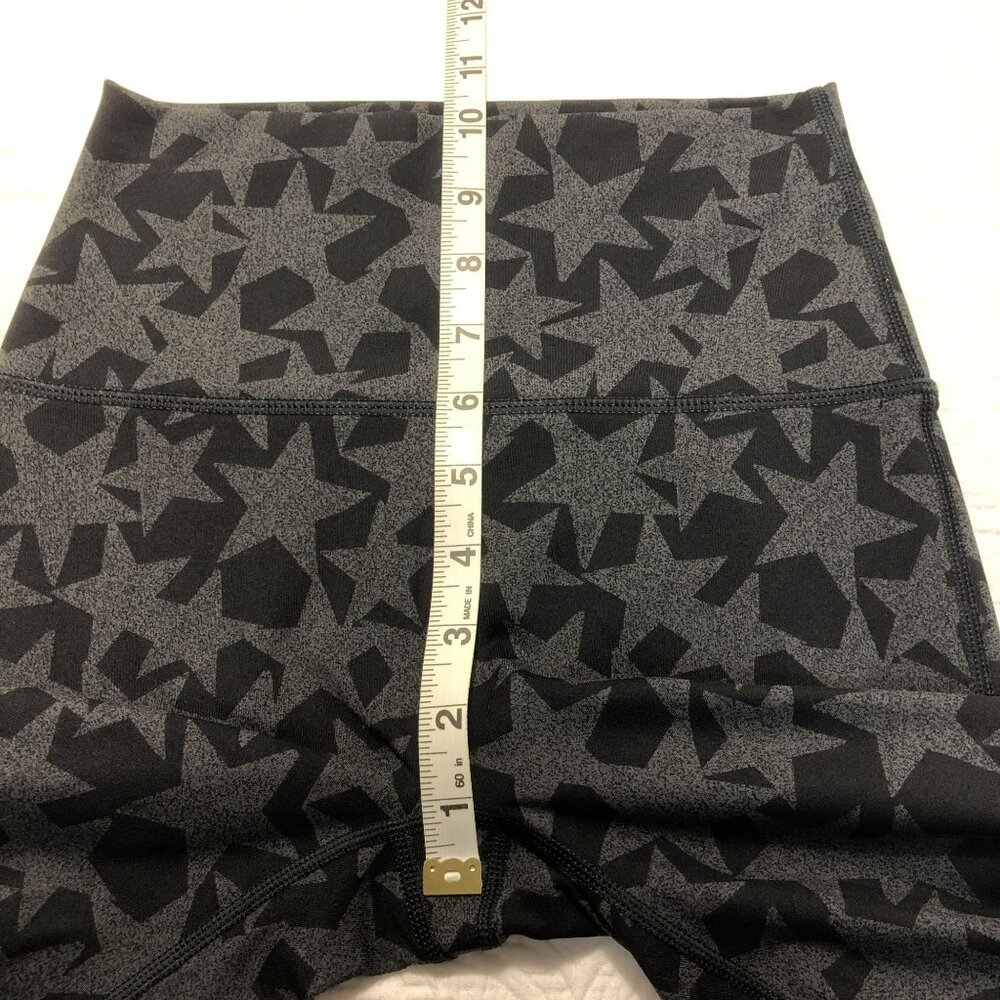 Aerie Leggings High-Waisted Black Printed Star Pattern Chill Play Move S - Picture 9 of 11